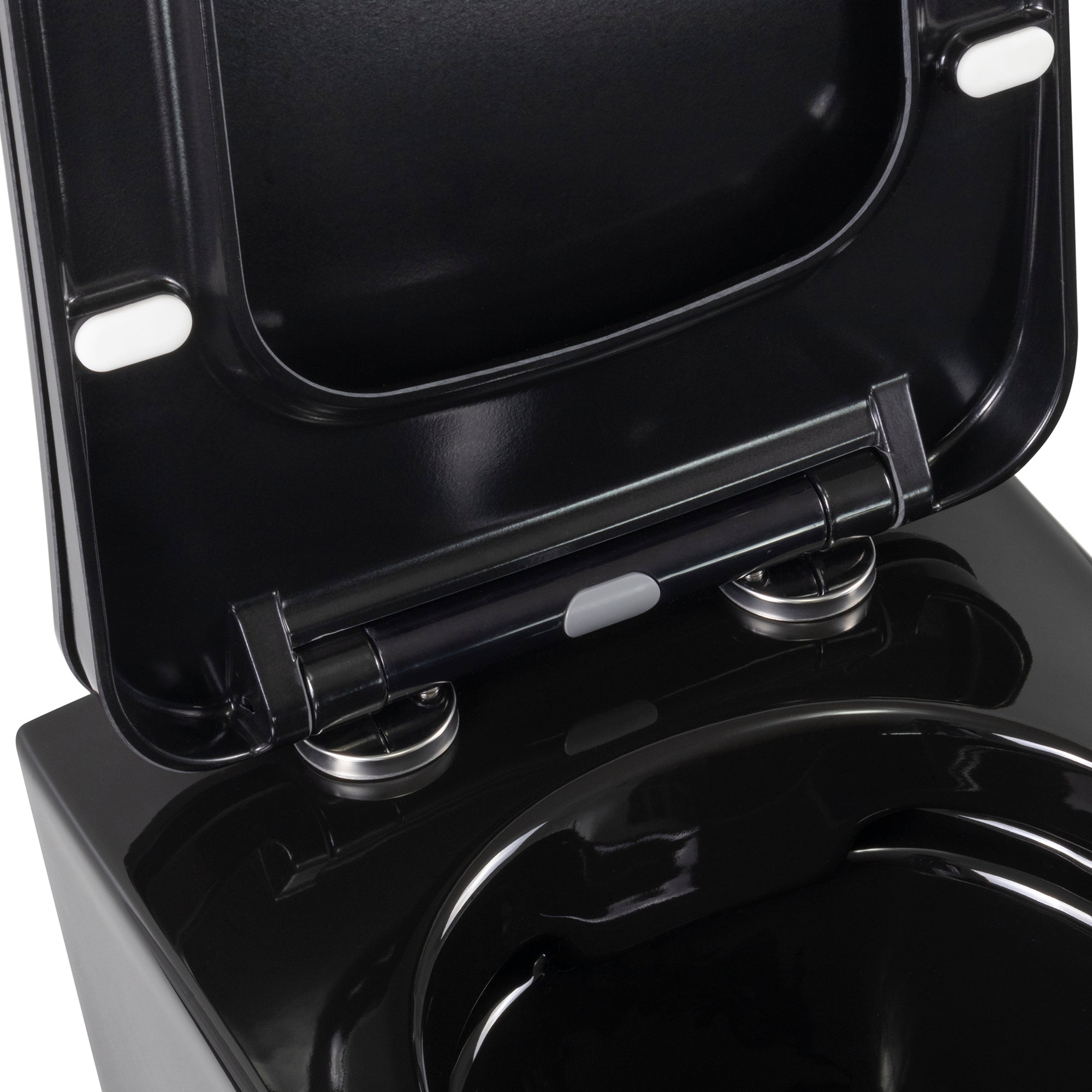 CUBE - Sanita suspensa rimless em preto com tampa soft-close