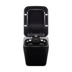 CUBE - Sanita suspensa rimless em preto com tampa soft-close