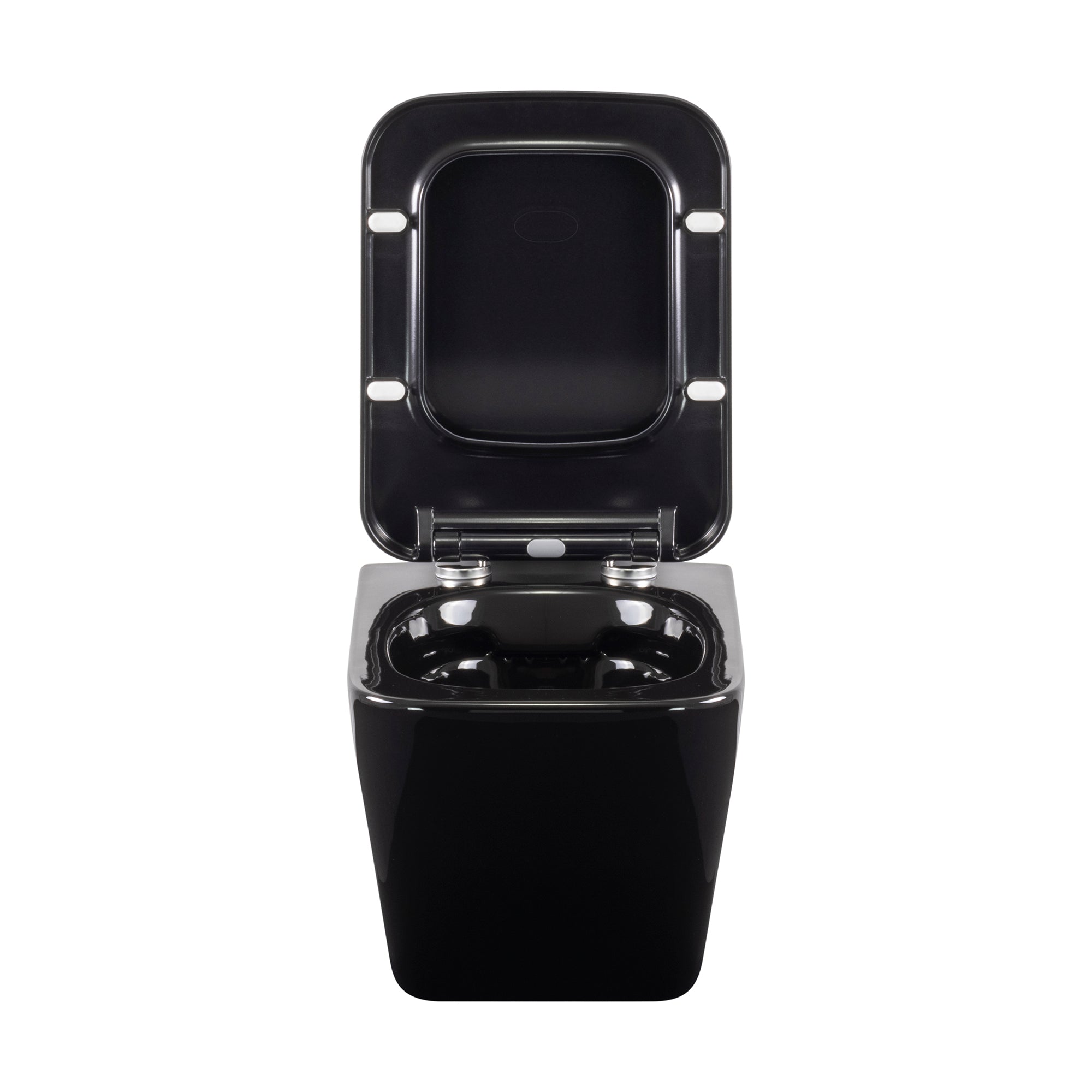CUBE - Sanita suspensa rimless em preto com tampa soft-close