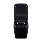 CUBE - Sanita suspensa rimless em preto com tampa soft-close