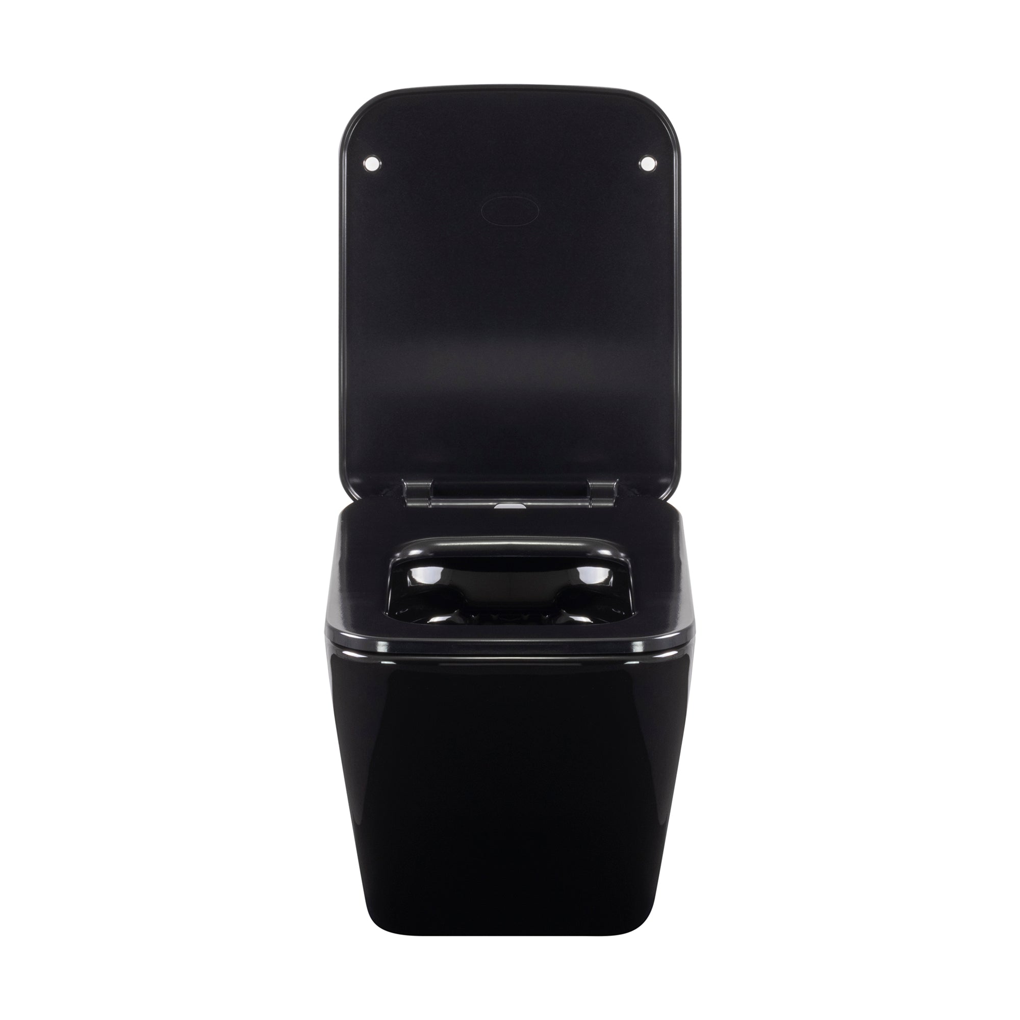 CUBE - Sanita suspensa rimless em preto com tampa soft-close