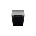 CUBE - Sanita suspensa rimless em preto com tampa soft-close