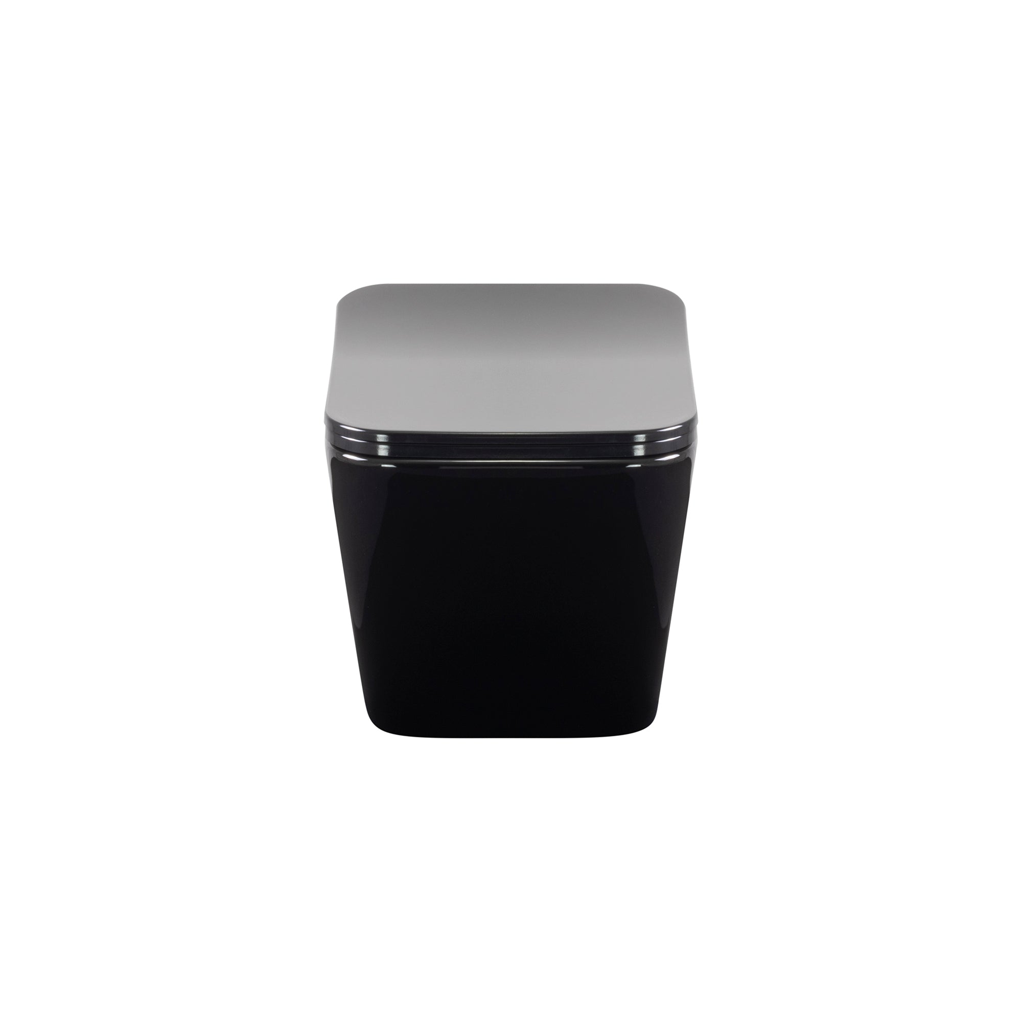 CUBE - Sanita suspensa rimless em preto com tampa soft-close