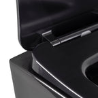CUBE - Sanita suspensa rimless em preto com tampa soft-close