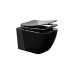 CUBE - Sanita suspensa rimless em preto com tampa soft-close