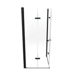 EMMA - Cabine de duche com portas articuladas, vidro 6 mm e perfil preto mate