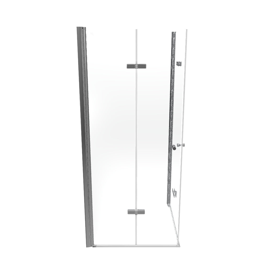 EMMA - Cabine de duche com portas articuladas, vidro 6 mm e perfil cromado