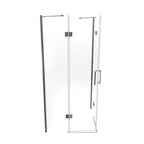 CELINE - Cabina de ducha de esquina con puertas batientes de cristal templado