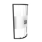 ELLA - Cabine de duche de quadrante com vidro transparente e linhas pretas