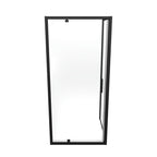 ISADORA - Cabine de duche frontal com portas articuladas em vidro temperado e perfil preto mate
