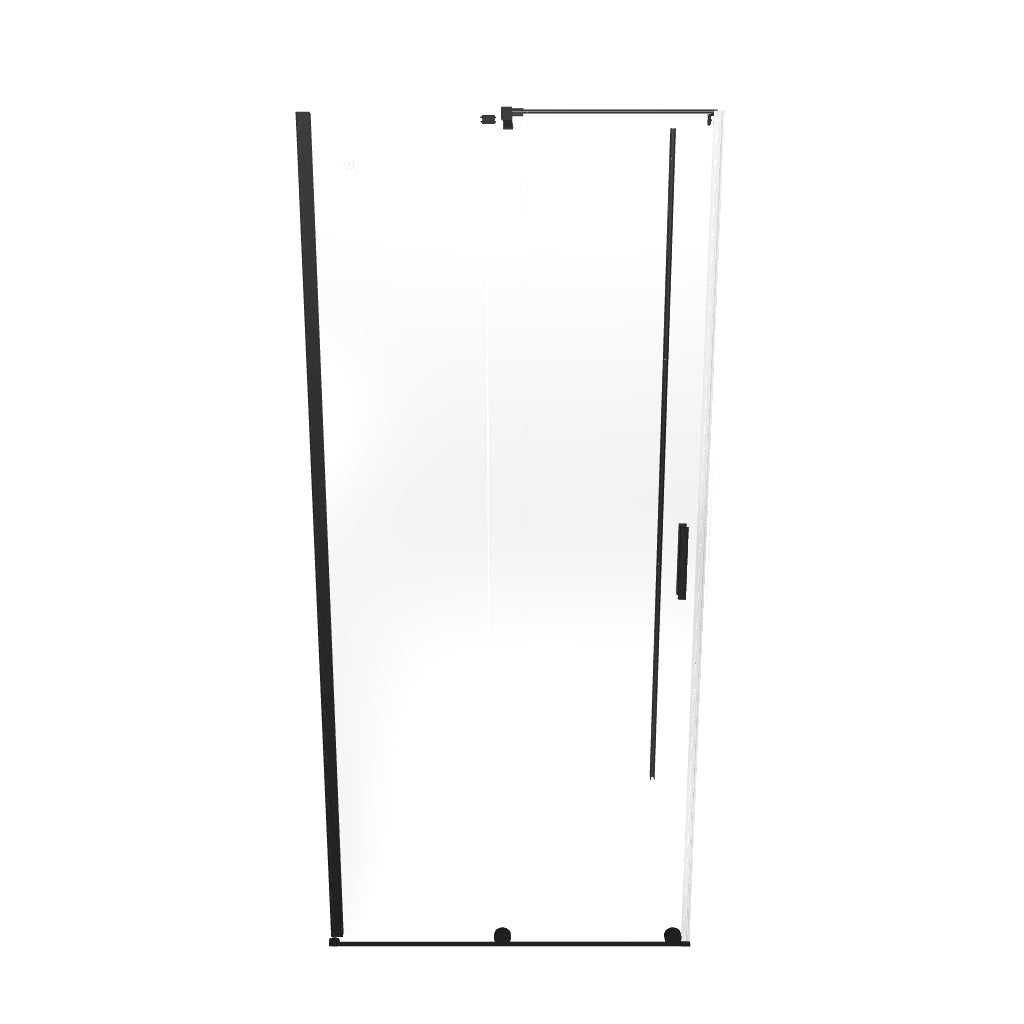 NADINE - Box doccia con porta scorrevole, vetro temperato 8 mm e profilo nero opaco