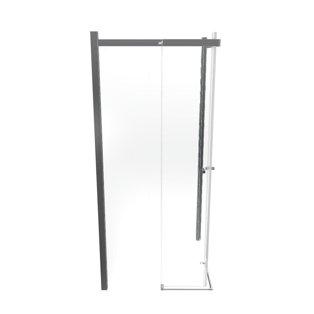 KAYLEE - Cabine de duche de canto com portas de correr, vidro transparente 6 mm e perfil cromado