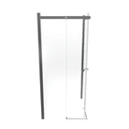 KAYLEE - Cabine de duche de canto com portas de correr, vidro transparente 6 mm e perfil cromado