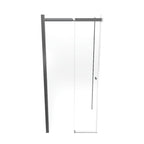 KAYLEE - Cabine de duche de canto com porta de correr, vidro transparente 6 mm e perfil cromado