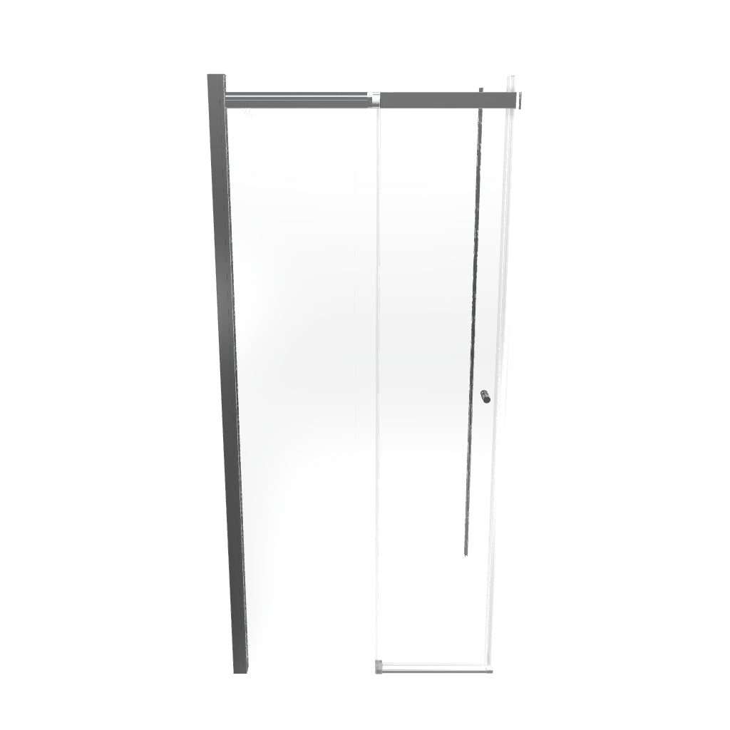 KAYLEE - Cabine de duche de canto com porta de correr, vidro transparente 6 mm e perfil cromado