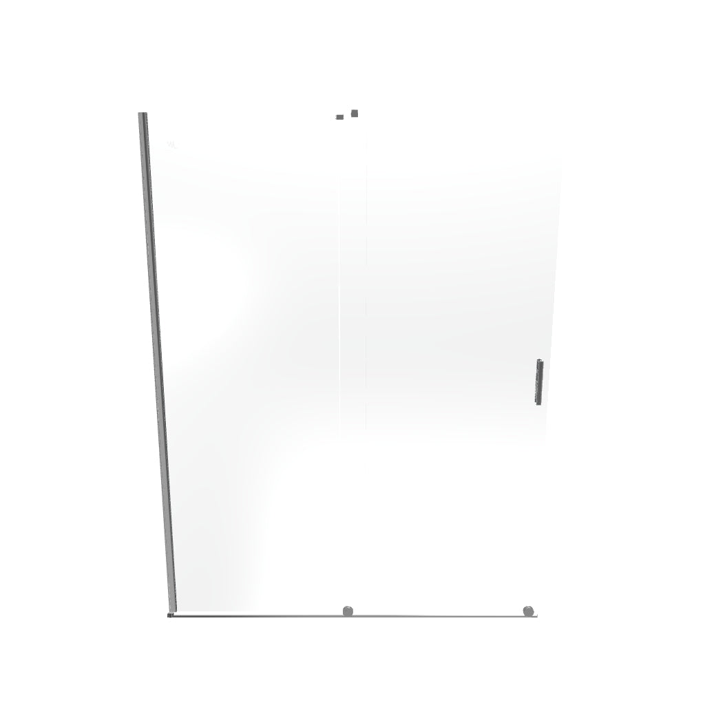 NADINE - Painel de duche Walk-In em vidro temperado 8 mm com perfil cromado