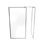 GIANNA - Box doccia Walk-In con 2 pannelli in vetro temperato con profilo cromato