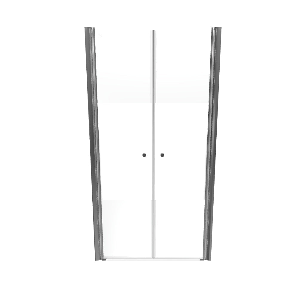 LIMA - Puerta de ducha con puertas batientes de cristal templado medio mate de 6 mm