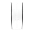 LARA - Porta doccia con ante battenti in vetro temperato 6 mm e profilo cromato
