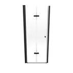 MILA - Porta de duche dobrável em vidro temperado 6 mm e perfil preto mate