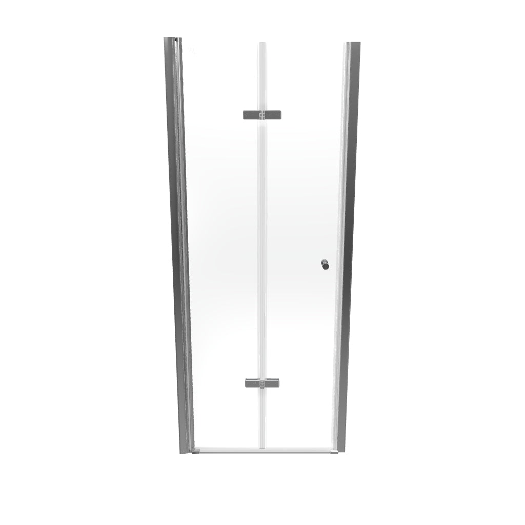 MILA - Porta de duche dobrável em vidro temperado 6 mm e perfil cromado