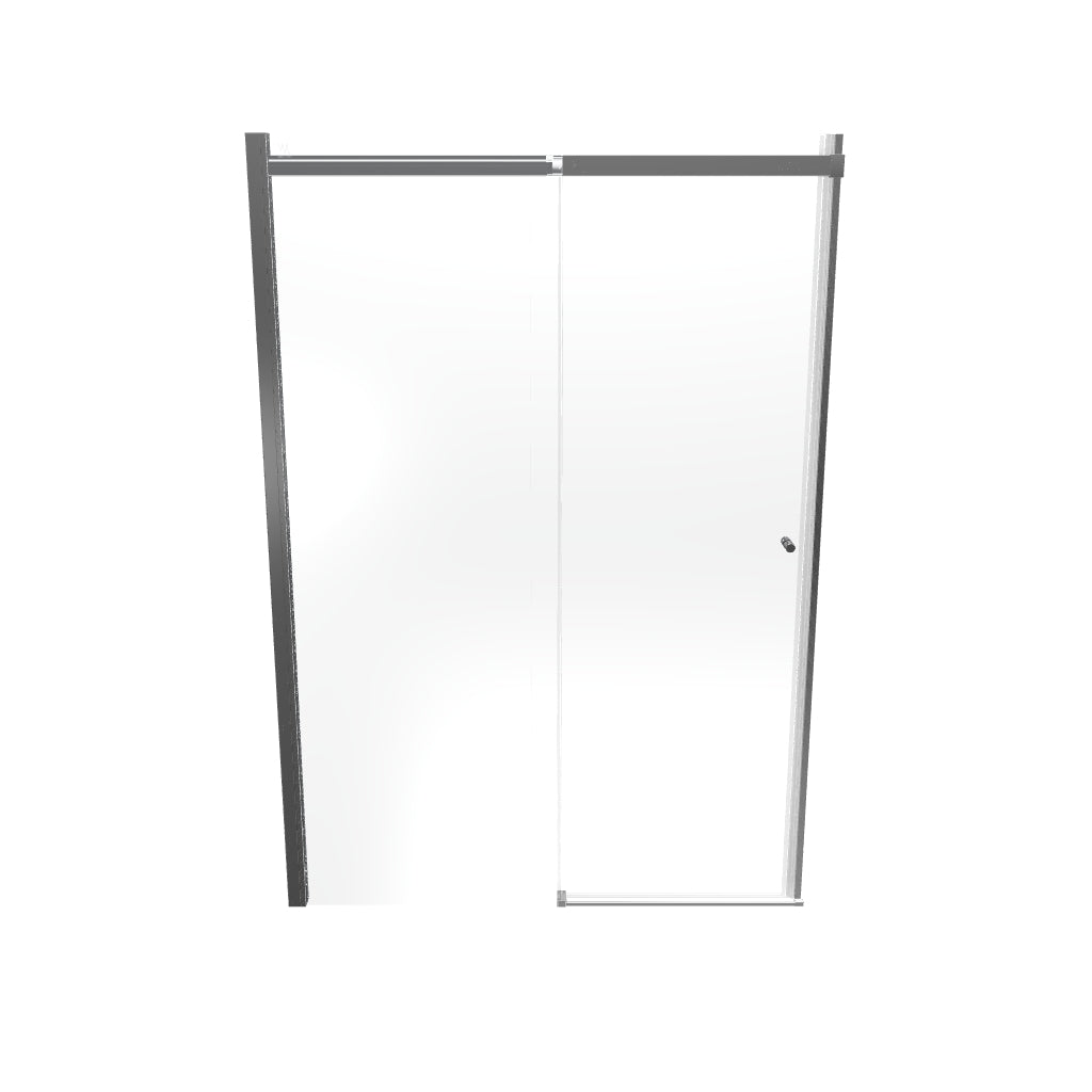 KAYLEE - Puerta de ducha reversible con puerta corredera, cristal de 6 mm y perfil cromado